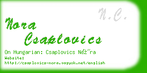 nora csaplovics business card